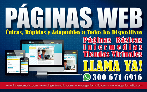 Paginas Web en Colombia desde $250000