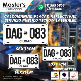 Calcomanias reflectivas pl